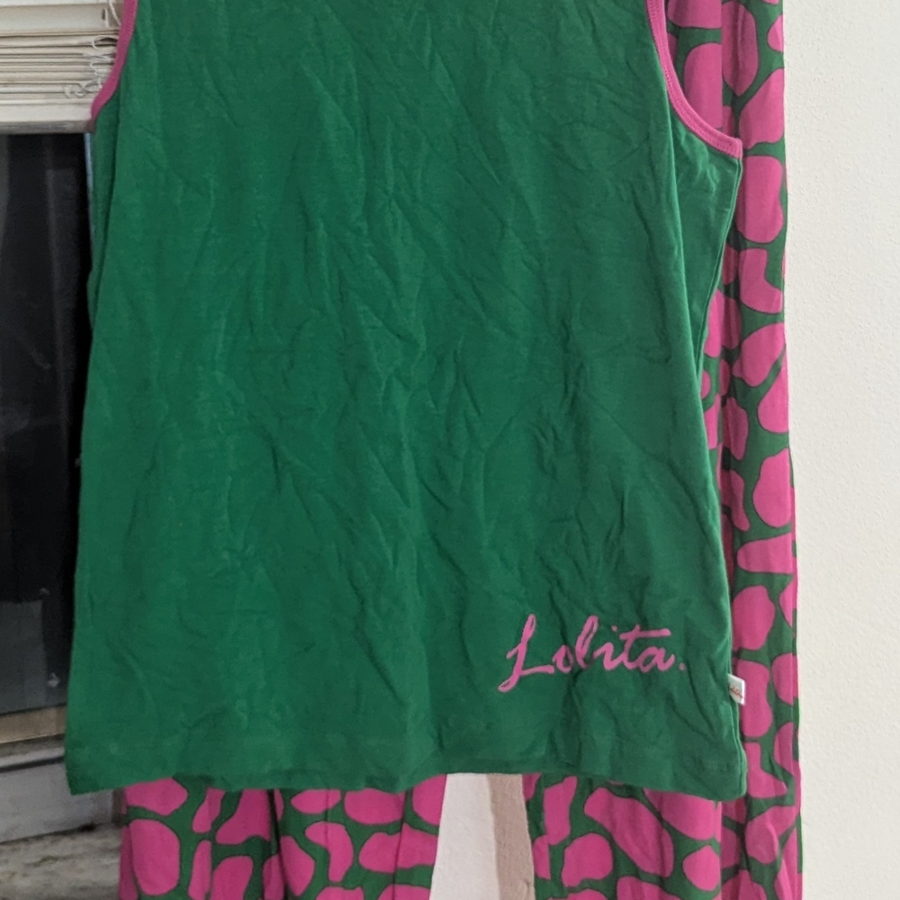 Lolita Green and Pink Pajama Set with Zebra Print